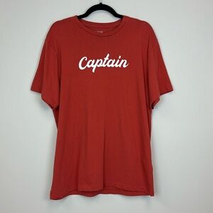 J. Crew Captain Tee Shirt Rust Color Mens Size Large